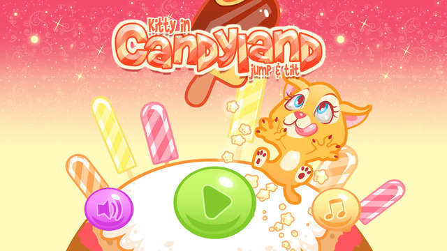 Kitty in Candyland Jump Tilt - Cute Jumping Cat Platform Crush Game