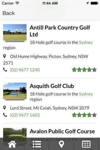 Sydney Golf Courses screenshot 4