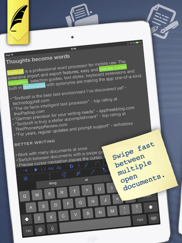 Textkraft with German Dictionary - 附带德语词典的文本编辑器[iPad][￥50→0]丨反斗限免