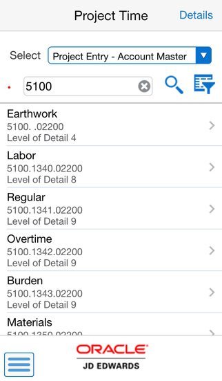 【免費商業App】Project Time Entry Smartphone for JD Edwards EnterpriseOne-APP點子