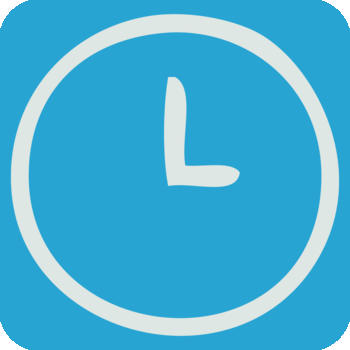 Blue flatclockHD LOGO-APP點子