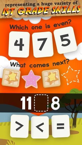 【免費教育App】Animal First Grade Math Games for Kids with Kindergarten and 1st Grade Numbers, Counting, Addition and Subtraction Skills-APP點子