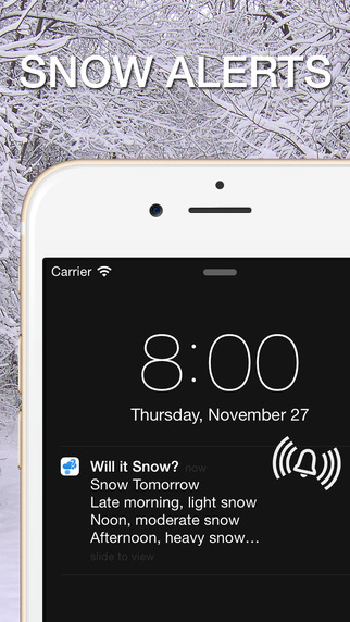 Will it Snow - Snow condition and weather forecast alerts and notification