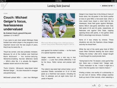 Lansing State Journal for iPad