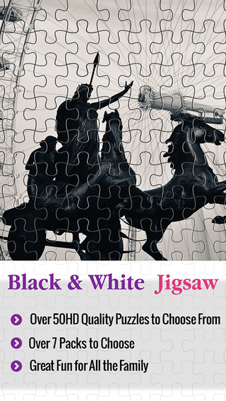 Black And White Jigsaw - Epic Puzzle Trivia Quest 4 Kids Family Fun