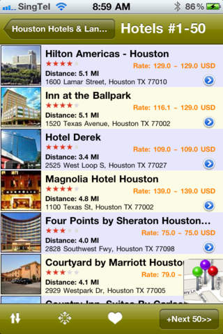 Houston Hotels screenshot 2