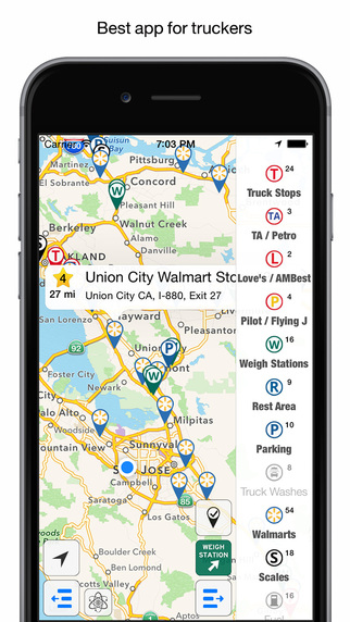 Trucker Path Pro: GPS for Trucks Truck Stops Service Weigh Stations And Walmarts Locations