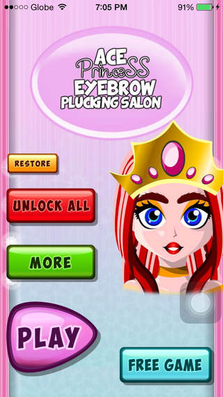 【免費遊戲App】Ace Princess Eyebrow Plucking Salon - Beauty Spa Games for Girls Free-APP點子