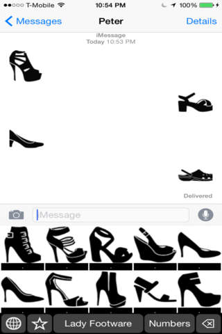 Lady Footwear Stickers Keyboard: Using Stylish Shoes Icons to Chat screenshot 4