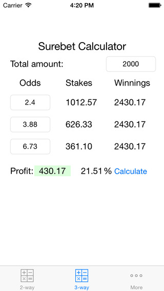 【免費財經App】Surebet Calculator-APP點子