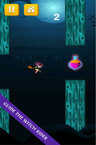 The Witchy Sabrina - Bewitch the Sky - Flappy Style Game screenshot 3
