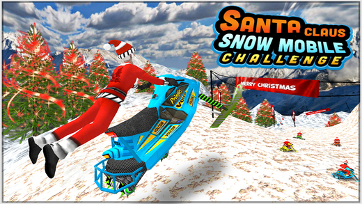 Snowmobile Santa Racing