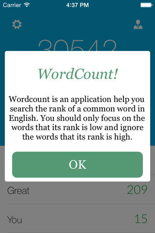 WordCount!! - Most common words in English screenshot 2