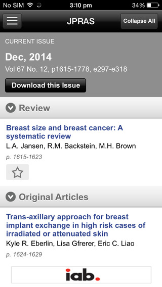 【免費醫療App】Journal of Plastic, Reconstructive & Aesthetic Surgery-APP點子