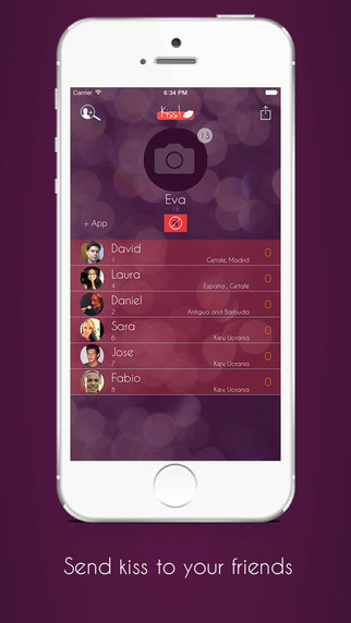 【免費社交App】Kiss - Send fun and free kisses to your friends-APP點子