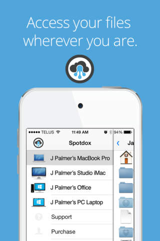 Spotdox - Access any file on your Mac or PC from anywhere screenshot 3