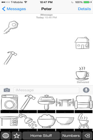 Home Stuff Stickers Keyboard: Using Icons to Describe Your home screenshot 2
