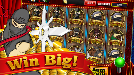 Ninja Wars of Slots Vegas Casino Style Saga Jump Game and Win Big FREE Running House of Fortune