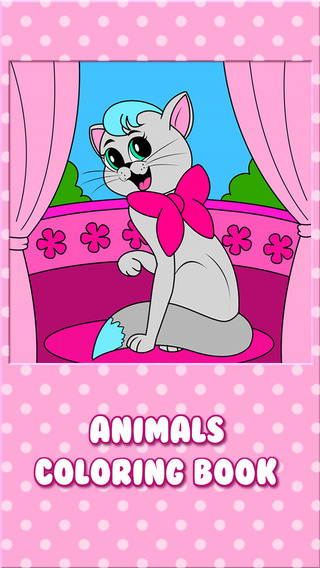 Animal Coloring Book for Kids and Preschool Toddler who Love Cute Cat Kitten Pet Pony Games for Free