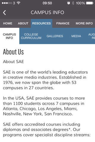 SAE Institute screenshot 3