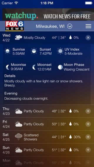 【免費天氣App】FOX6 Storm Center - Milwaukee Weather-APP點子