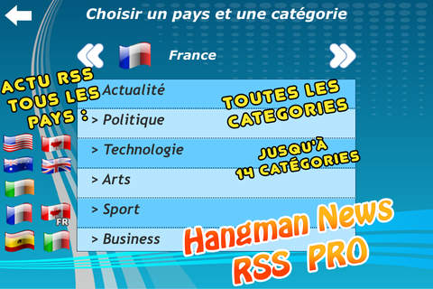 Hangman News RSS Pro in real time with categories News screenshot 2