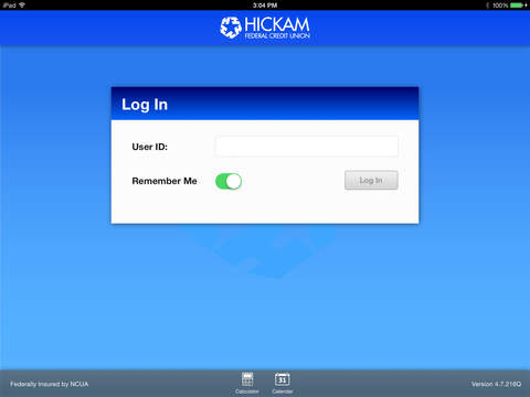 Hickam Federal Credit Union for iPad screenshot 2