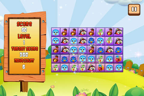 A Bird Rical Knights of Match-3 Puzzle - Charm King Cascade PRO screenshot 2