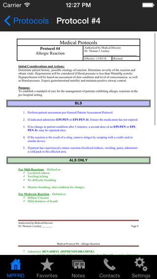 【免費醫療App】MPFRD EMS Protocols-APP點子