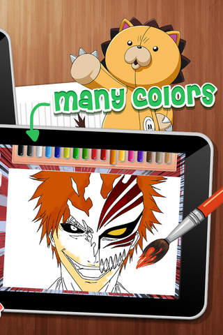 Coloring Book Manga & Anime : Painting Cartoon on Bleach Photos Free Edition screenshot 2