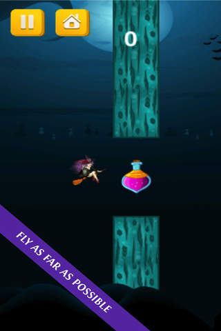 The Witchy Sabrina - Bewitch the Sky - Flappy Style Game screenshot 4