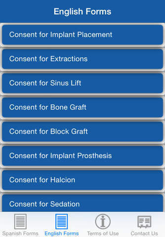 Implant Consents: Spanish & English screenshot 2