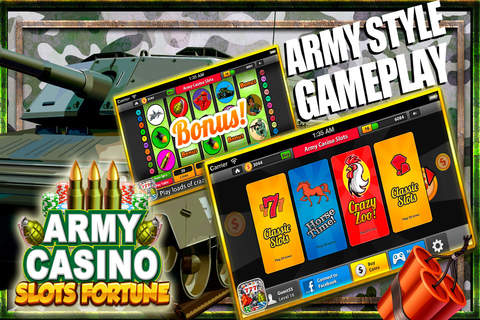 Army Casino Slot Fortune - Progessive Pokies Machine screenshot 2