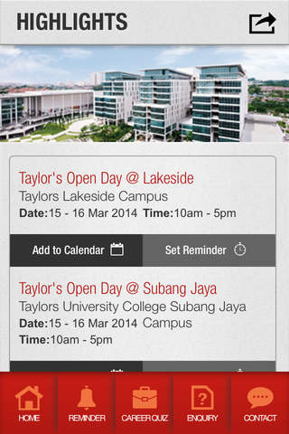 Taylor's Open Day screenshot 2