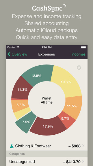 CashSync - Expense and Income tracking with sync p