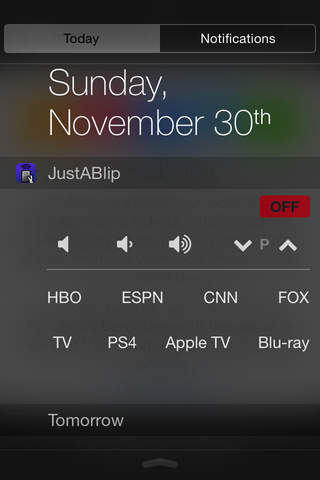 JustABlip - Remote Control Widget for Samsung TV screenshot 2