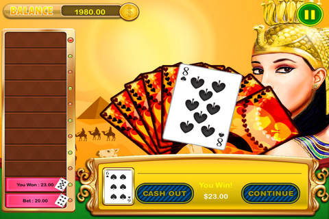 All-in Xtreme Pharaoh's Fire High-Low Casino Dice Game in Las Vegas Free screenshot 4