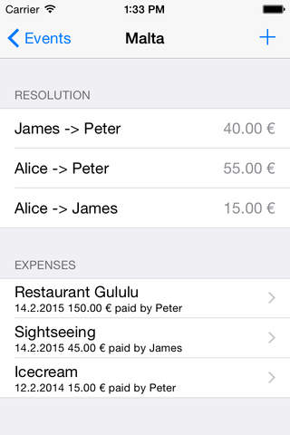 Event Expenses screenshot 2