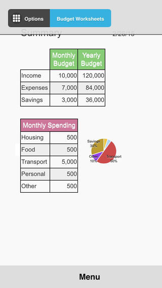 Monthly Budget App