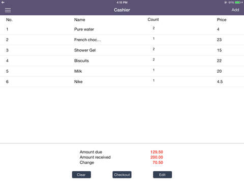 Cashier for iPad－pocket pos,barcode scanner,sales reports,inventory management screenshot 3