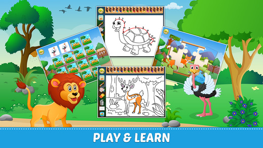 【免費遊戲App】Zoo  Animals Activity Center - Paint & Play All In One Educational Learning Games for Toddlers and Kids-APP點子