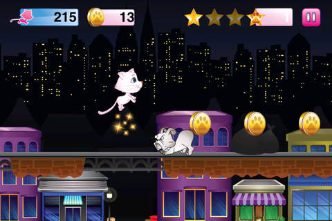 Kitty Cat's Great Adventures - A Fun Cute Cat In The Big Crazy City Escaping Dogs screenshot 3