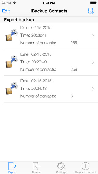 iBackup Contacts