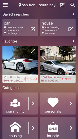 CPlus for Craigslist - Classified list mobile client app: Buy Sell New or Used Garage or Yard sale D