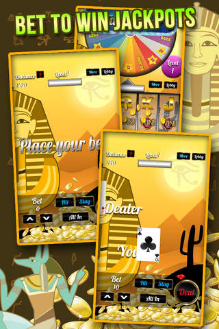 Pharaohs Gold Slots with Blackjack Blitz, Bingo Bonanza and more! screenshot 2
