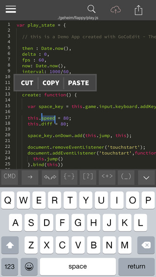 GoCoEdit - Code and Text Editor with FTP SFTP and Dropbox integration and Watch Shell App