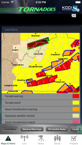 Tornadoes KCCI 8 Des Moines Iowa