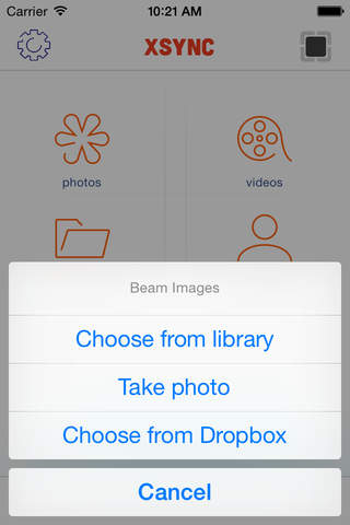 Xsync - File Sharing & Transfer with Bluetooth and Dropbox screenshot 2