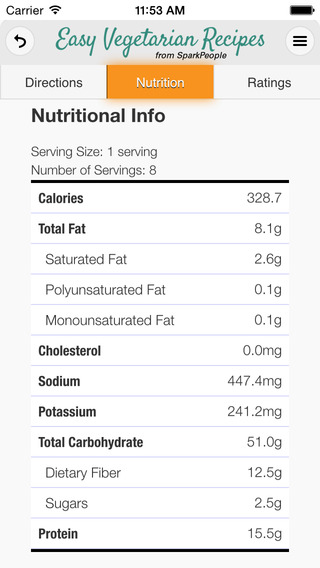【免費生活App】Easy Vegetarian Recipes from SparkPeople-APP點子