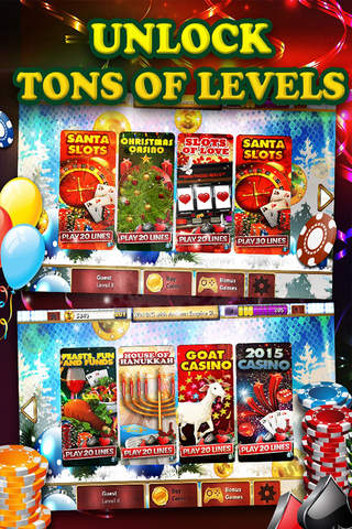 Slots - Santa's Way (Looney Holiday Tap Tap Casino) FREE screenshot 4